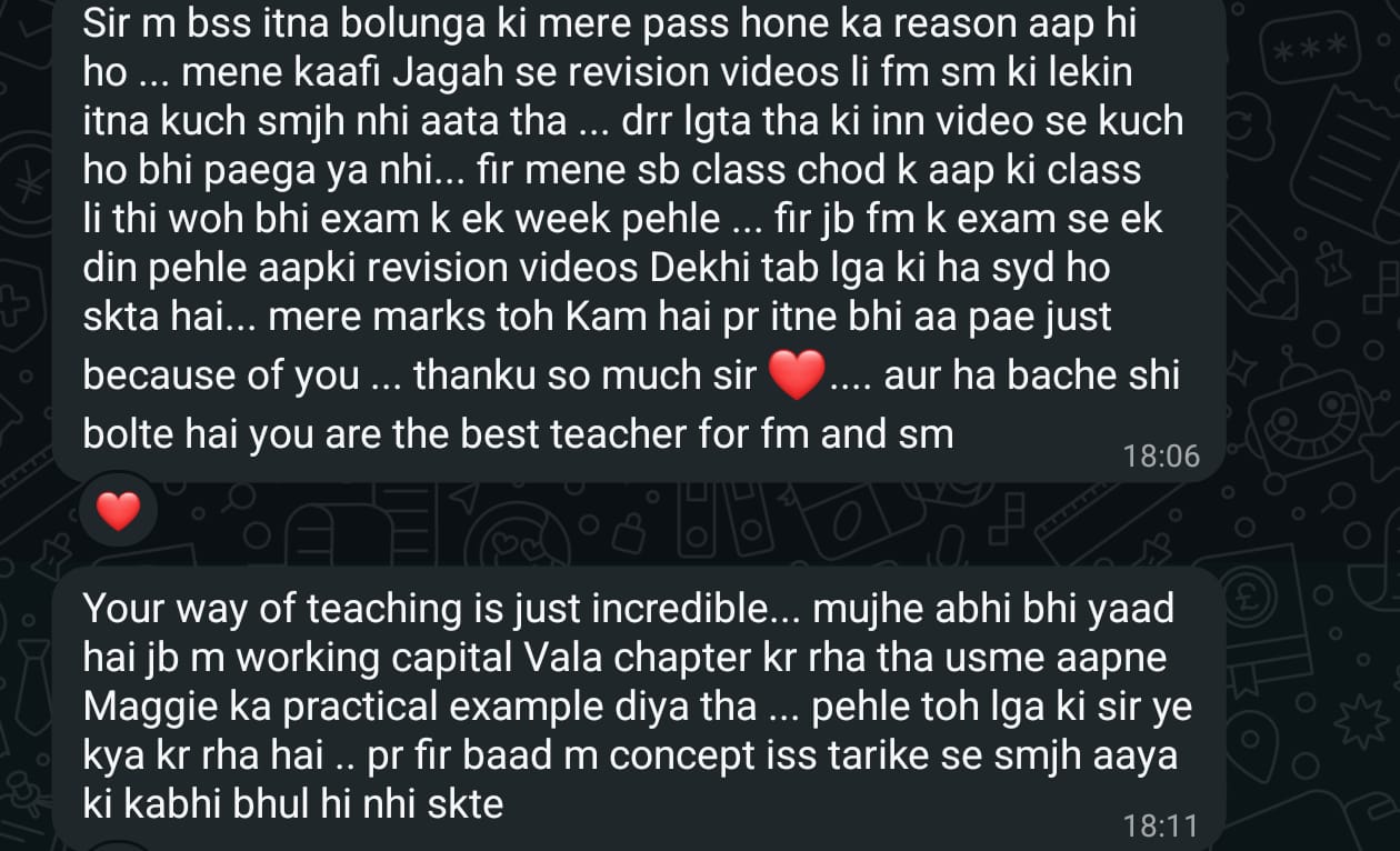 Student feedback