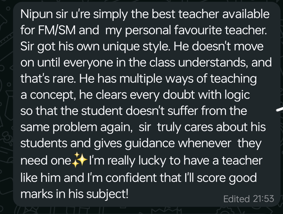 Student feedback