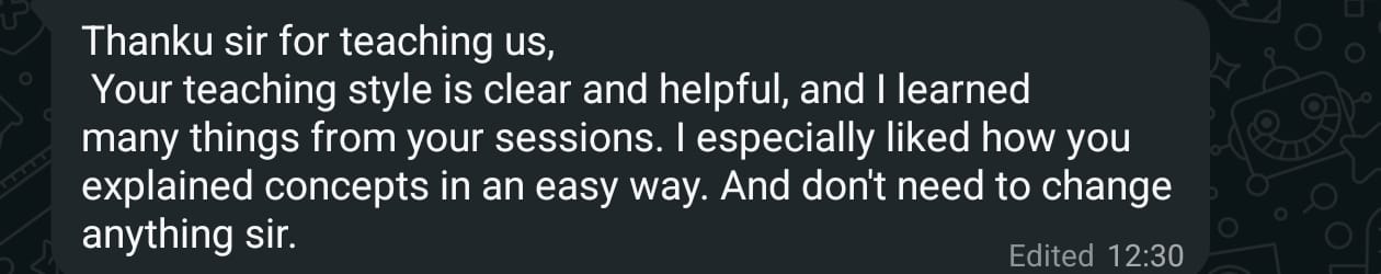 Student feedback