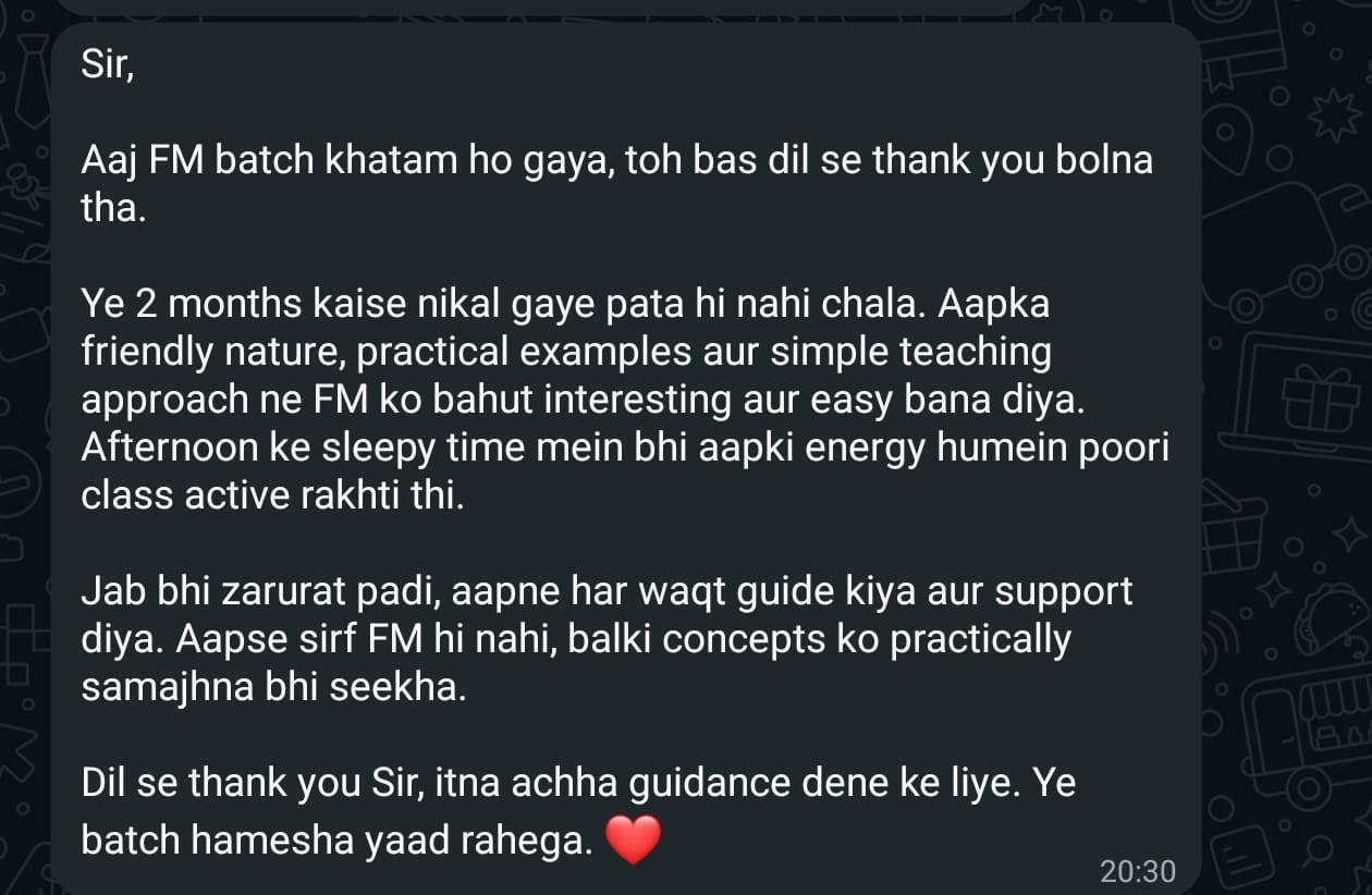 Student feedback