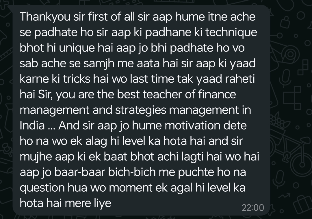 Student feedback