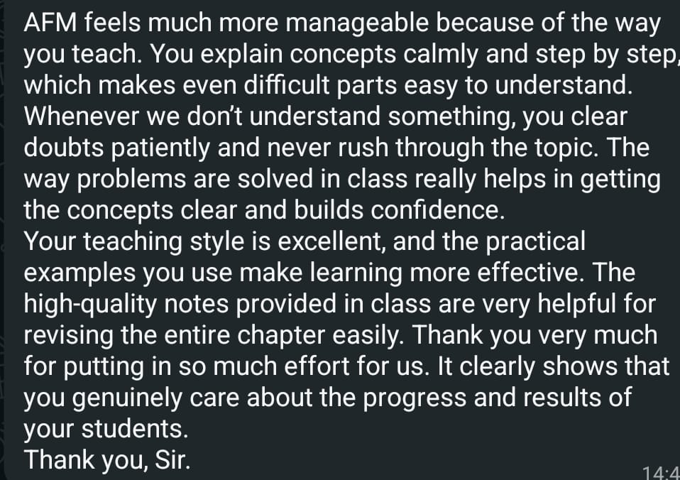 Student feedback