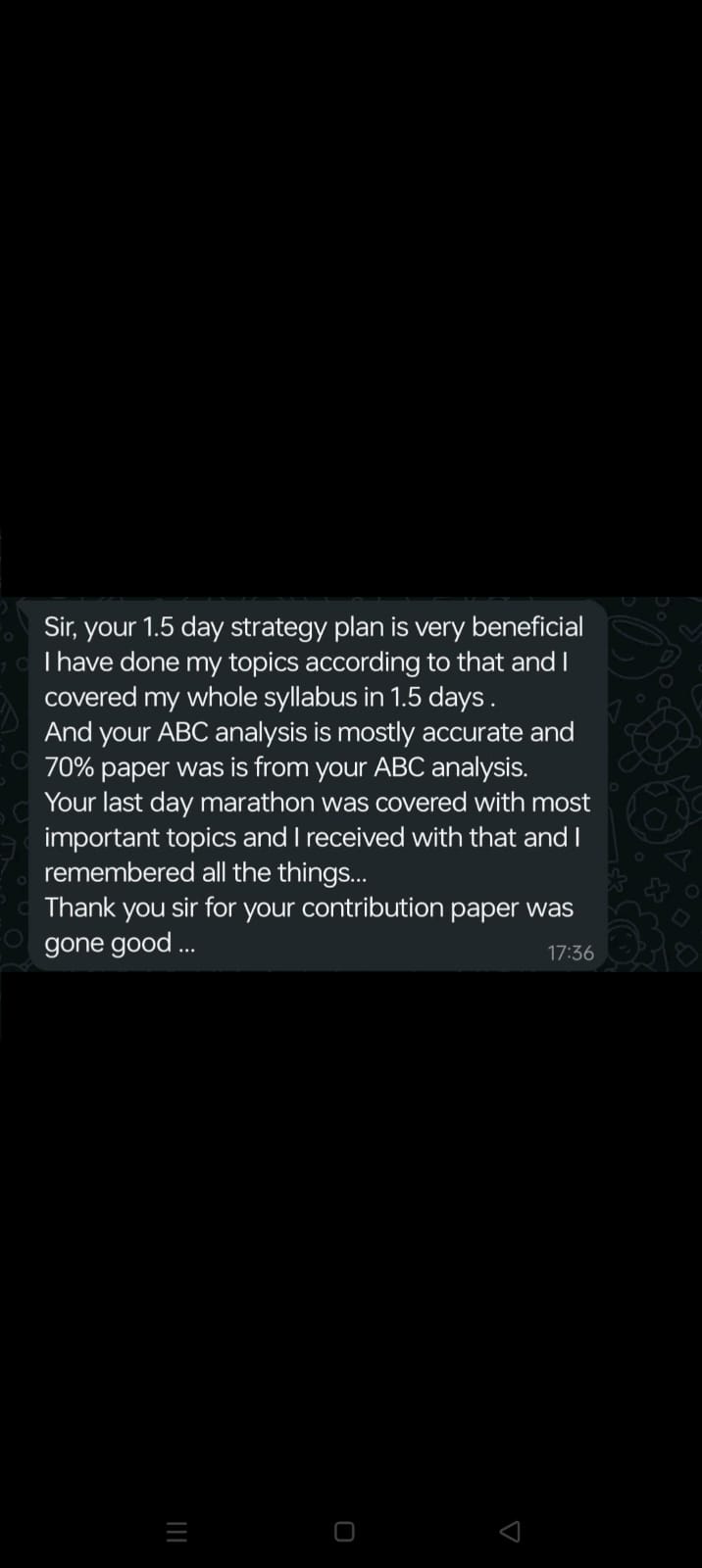 Student feedback