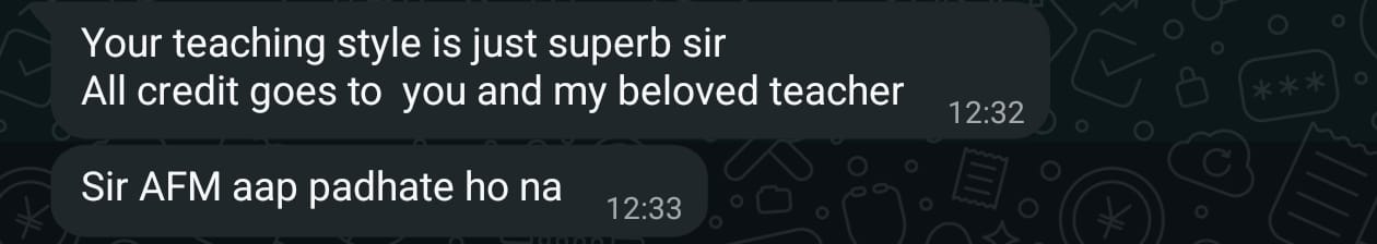 Student feedback