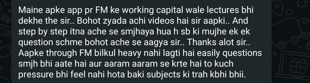 Student feedback